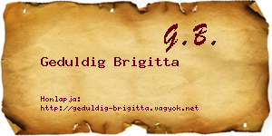 Geduldig Brigitta névjegykártya