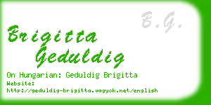 brigitta geduldig business card